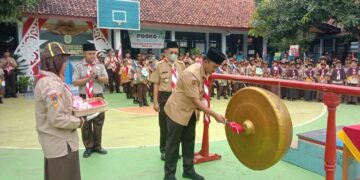 Pembukaan Pesta Siaga Kwarran Margoyoso Tahun 2023 Ditandai dengan Pemukulan Gong