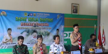 Kwartir Ranting Rumpin Gelar Rapat Kerja Kwarran Tahun 2023