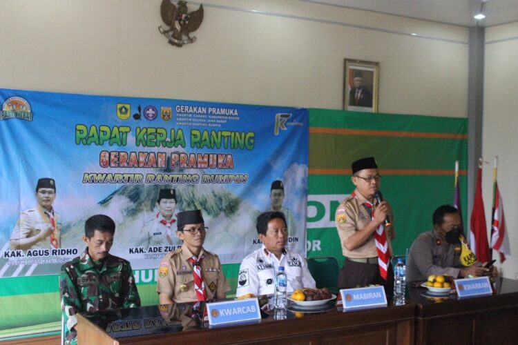 Kwartir Ranting Rumpin Gelar Rapat Kerja Kwarran Tahun 2023