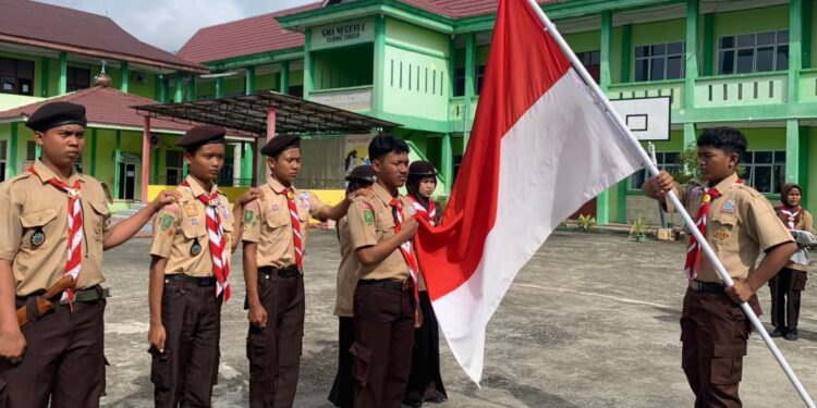 Gudep SMAN 1 Tebing Tinggi Lantik 7 Pramuka Penegak Bantara dan 1 Laksana