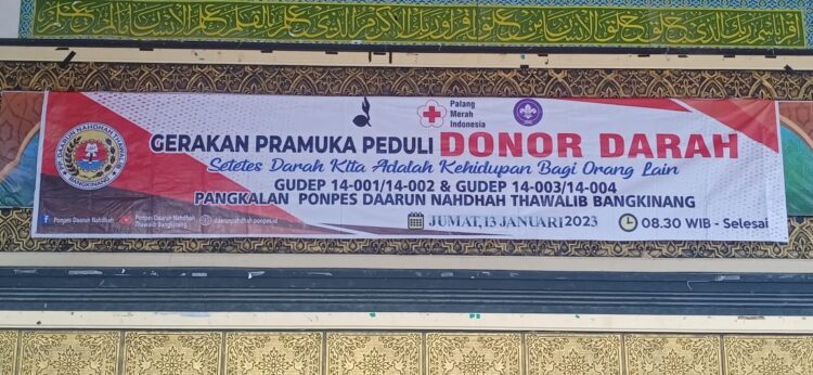 Besok, Gudep PP Daarun Nahdhah Bangkinang Gelar Donor Darah
