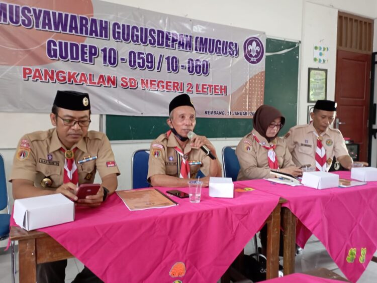 Pangkalan SD Negeri 2 Leteh Gelar Musyawarah Gugusdepan, Pertama di Kwartir Ranting Rembang