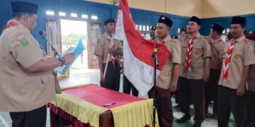 Mabiran dan Pengurus Kwarran Batang Cenaku Dilantik, Ini Pesan Kakwarcab Inhu