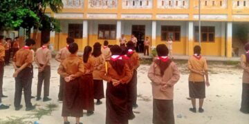 85 Calon Penegak Ambalan SMK Negeri 8 Pekanbaru Dikukuhkan