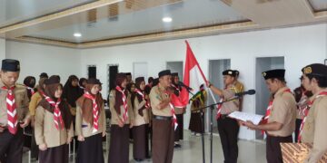 Ketua Kwarcab Kota Palu Melantik Pengurus Mabigus Yayasan MA Terpadu An Nur Buuts Palu masa bakti 2023-2025