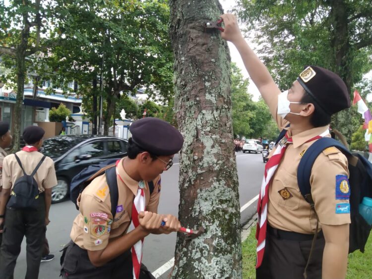 Racana Soedirman Unsoed Ikuti Apel Peringatan Baden Powell Day dan Aksi Pramuka Peduli Lingkungan Kwarcab Banyumas
