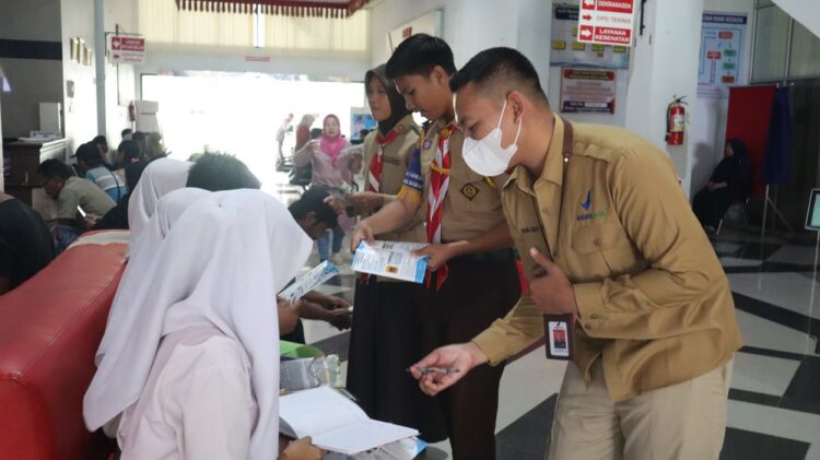 Pramuka Menggala dan Loka POM Tulang Bawang Edukasi Masyarakat di Mall Pelayanan Publik