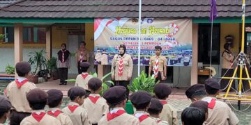 Penggalang SD Negeri 1 Rempoah Ikuti Perkemahan Jumat Sabtu