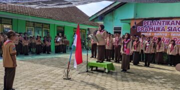 408 Pramuka Siaga Mula, Bantu, dan Tata di Korsa Paku Pawe Dilantik Bersamaan