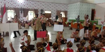 Antisipasi Hujan, Kwaran Wedarijaksa Gelar Pesta Siaga Di Gedung PGRI Setempat