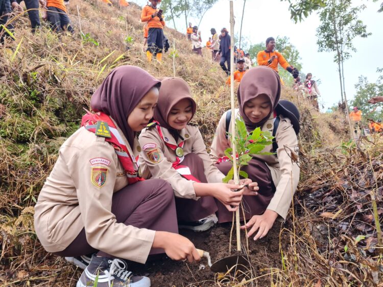 Mewarisi Semangat Baden Powell, Pramuka Jawa Tengah Reboisasi Hutan Perbukitan Gundul Bandungan