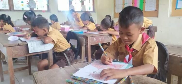 Peringati Hari BP, Gudep Pangkalan SDN 2 Mangin Selenggarakan Lomba Mengambar