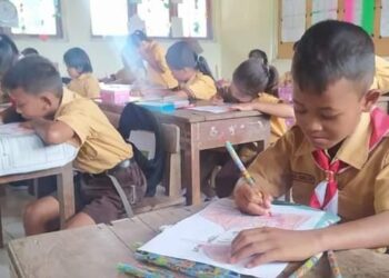 Peringati Hari BP, Gudep Pangkalan SDN 2 Mangin Selenggarakan Lomba Mengambar