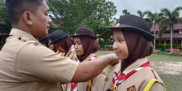 14 Pramuka Penegak SMAN 1 Rengat Barat Dilantik Menjadi Bantara