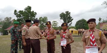 Ka Kwarda Riau Tutup Perjusami Pramuka Penegak Saka Wira Kartika Korem 031/Wira Bima