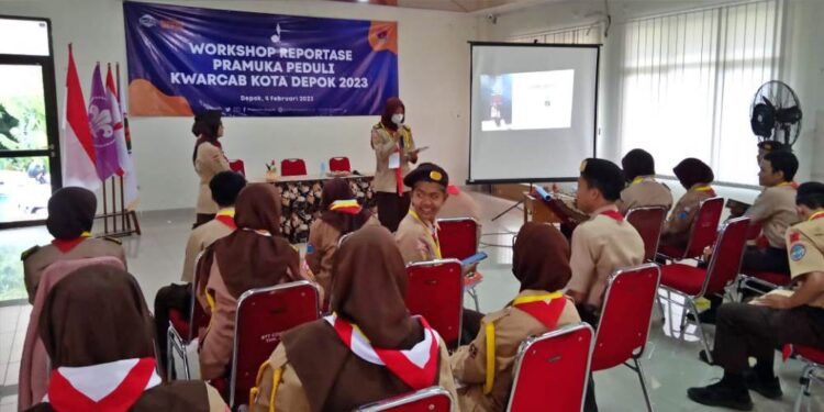 Tingkatkan Kemampuan Reportase Aksi, Pramuka Peduli Kwarcab Depok Gelar Workshop Sehari