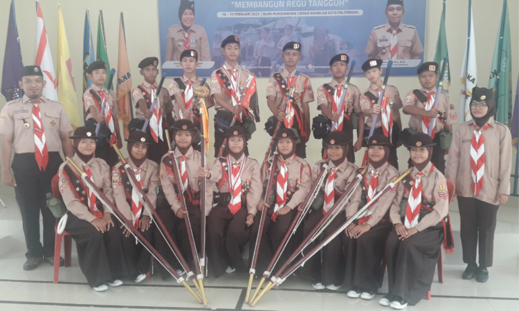 Pelepasan Kontingen Kwarcab Kota Palembang Peserta Lomba Tingkat IV Sumatera Selatan Tahun 2023