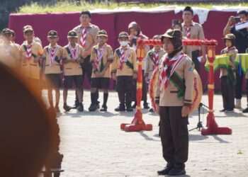 Keseruan Pembukaan Pesta Siaga Binwil Semarang di Ponpes Darul Amanah Kendal