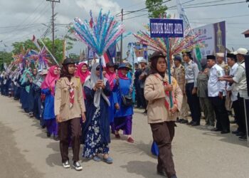 Anggota DKR dan Pramuka Peduli Kwarran Rengat Barat Ikut Sukseskan Gelaran MTQ ke-52 Tahun 2023