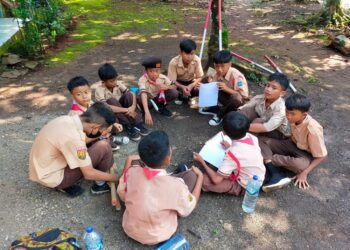 104 Orang Pramuka Penggalang SDN Cipeucang 03 Ikuti LT I