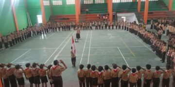 264 Pramuka Siaga Kwarran Gunungsindur Kabupaten Bogor Ikuti Saba Desa