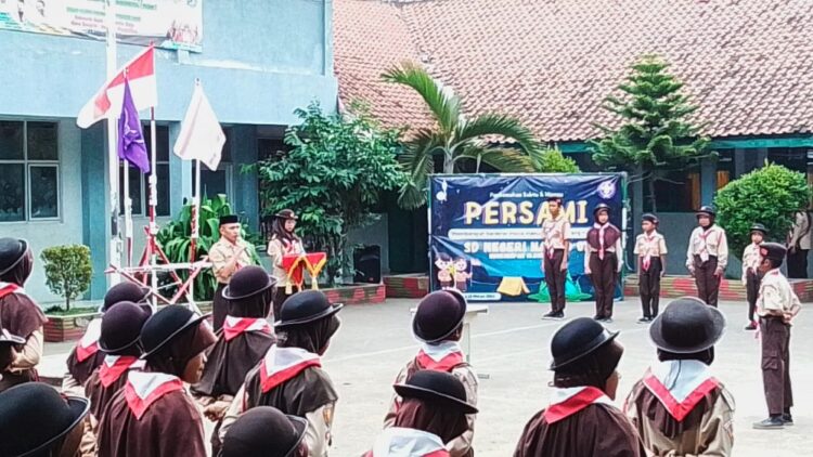 150 Orang Pramuka SDN Nambo 01 Klapanunggal Kab. Bogor Ikuti Persami