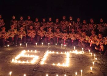 Pelaksanaan Earth Hour 2023 oleh Racana IAIS Sambas