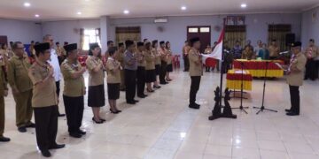 Jajaran Mabi, Pengurus, dan LPK Gerakan Pramuka Nias Pergantian Antar Waktu Masa Bakti 2018-2023 Dilantik