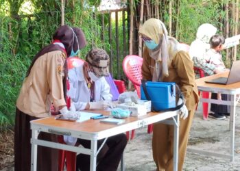 Peran Pramuka SBH Sawangan dalam Kegiatan Sub Pekan Imunisasi Nasional