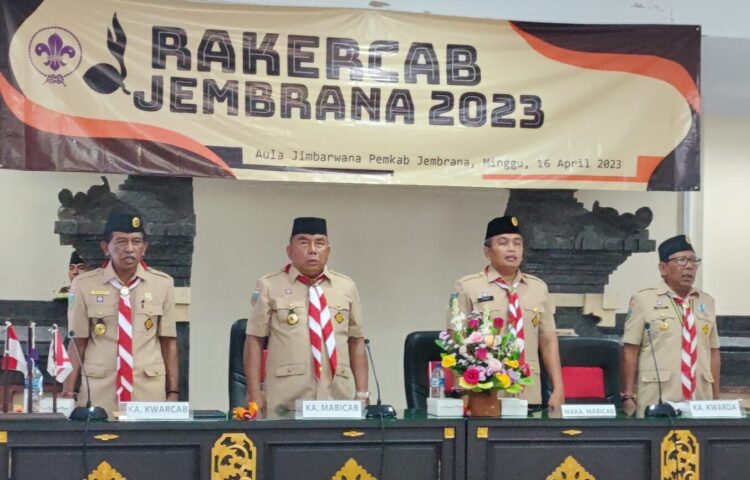 Buka Rakercab, Bupati Jembrana Harap Pramuka Dapat Jadi Teladan Dalam Bangun Karakter