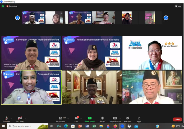 Kwarnas Gelar Pemusatan Latihan Virtual Jambore Duni