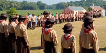 Bangkitkan Semangat Pramuka, MI Sibyanul Hilal Plana Gelar Perjumsa