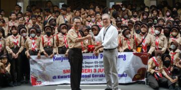 Kwarnas Terima Kunjungan Edukasi Gudep Pangkalan SMPN 3, Pati, Jawa Tengah
