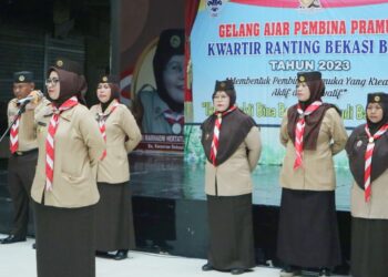 Kwarran Bekasi Barat Kota Bekasi Gelar Gelang Ajar Pembina Pramuka 2023
