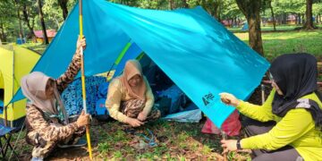 Tempat Yang Nyaman dan Datar, Pilihan Bagi Peserta KPN Mendirikan Tenda