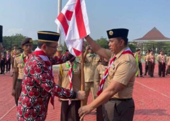 Pj. Bupati Bekasi Lepas Kontingen Jambore Pramuka Dunia