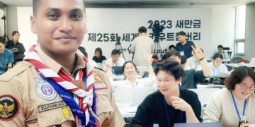 IST dari Indonesia, Memandu Wartawan Asing di Press Center WSJ Korea Selatan