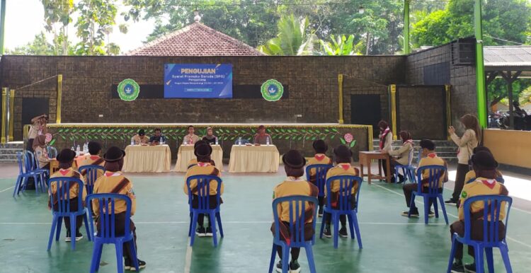Pramuka SMP Negeri 1 Tegalsari, Banyuwangi, Ikuti Penilaian Penggalang Garuda