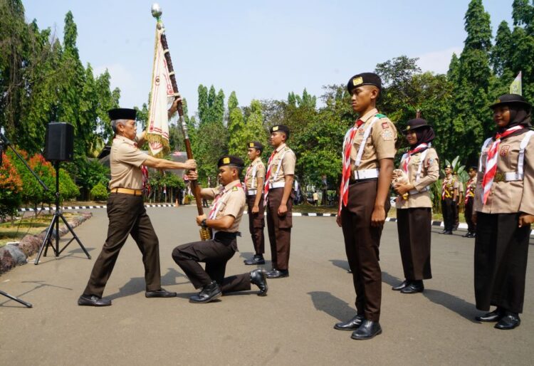 Pengawalan Panji Gerakan Pendidikan Kepanduan Praja Muda Karana dari Gambir ke Buperta Cibubur