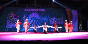 Perpaduan Budaya Melayu dan Lampung, Tari Begawi Jajama atau Bedana Hadir dan Dibawakan oleh Kontingen Lampung.