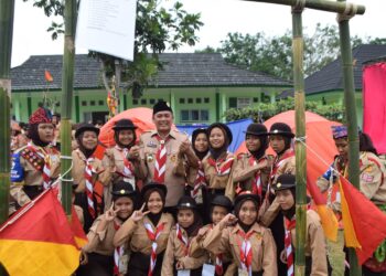 Gudep Pangkalan MTs N. 4 Sarolangun Gelar Perkemahan Terima Tamu Penggalang