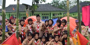 Gudep Pangkalan MTs N. 4 Sarolangun Gelar Perkemahan Terima Tamu Penggalang