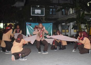 Gudep Pangkalan SMP Jati Agung Adakan Persami dan Lantik Dewan Galang