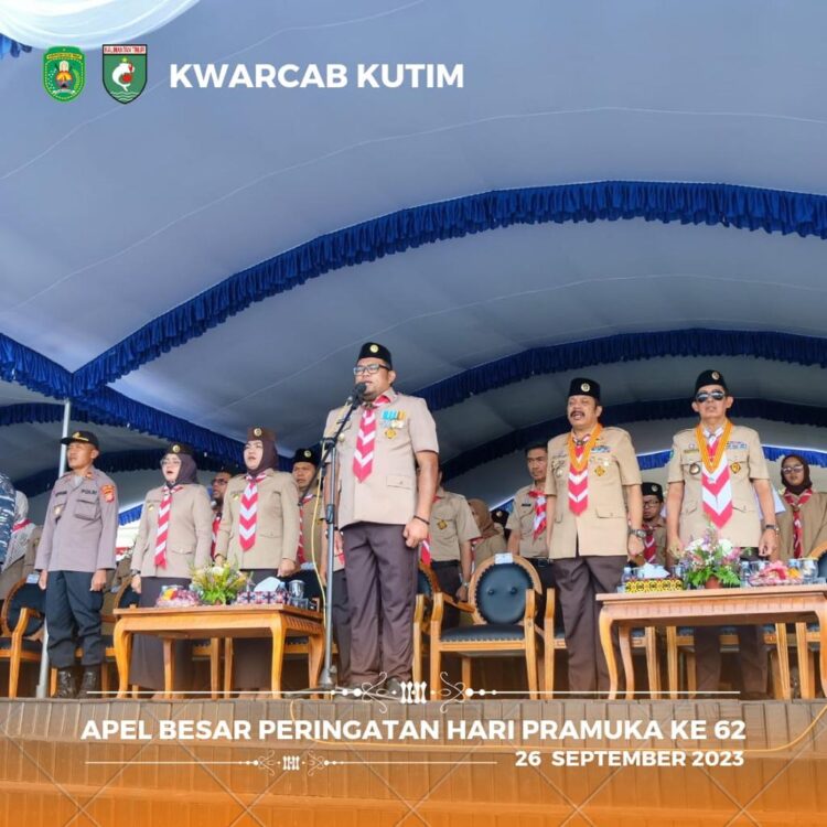 Apel Besar peringatan Hari Pramuka Ke-62 Kwarcab Kutai Timur
