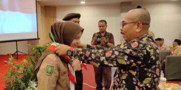 Kadispora Riau buka Pelatihan Satgas Pramuka Peduli 2023
