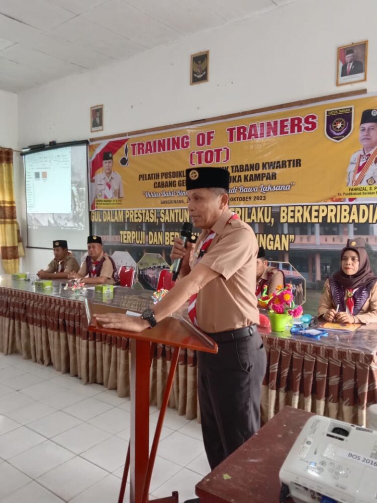 Kwarcab Gerakan Pramuka Kampar Gelar TOT dan Rekrutmen Pelatih Pembina