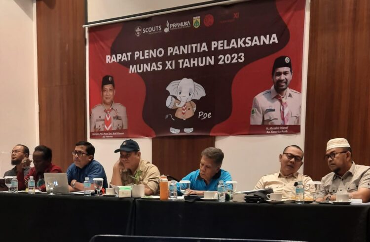 Kwarda Aceh Gelar Rapat Pleno Panitia Pelaksana Munas Gerakan Pramuka Tahun 2023