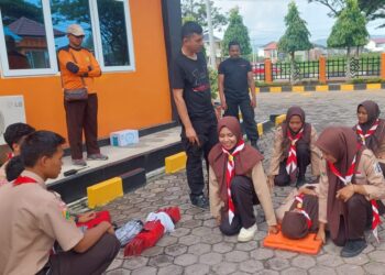 Saka SAR Banda Aceh Gelar Latihan Rutin di Kantor Basarnas Aceh