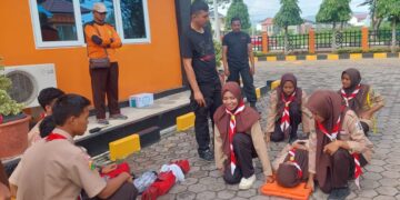 Saka SAR Banda Aceh Gelar Latihan Rutin di Kantor Basarnas Aceh