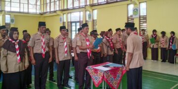 Kwarcab Batang Hari Lantik Pengurus Mabiran, Kwarran dan LPK Pemayung